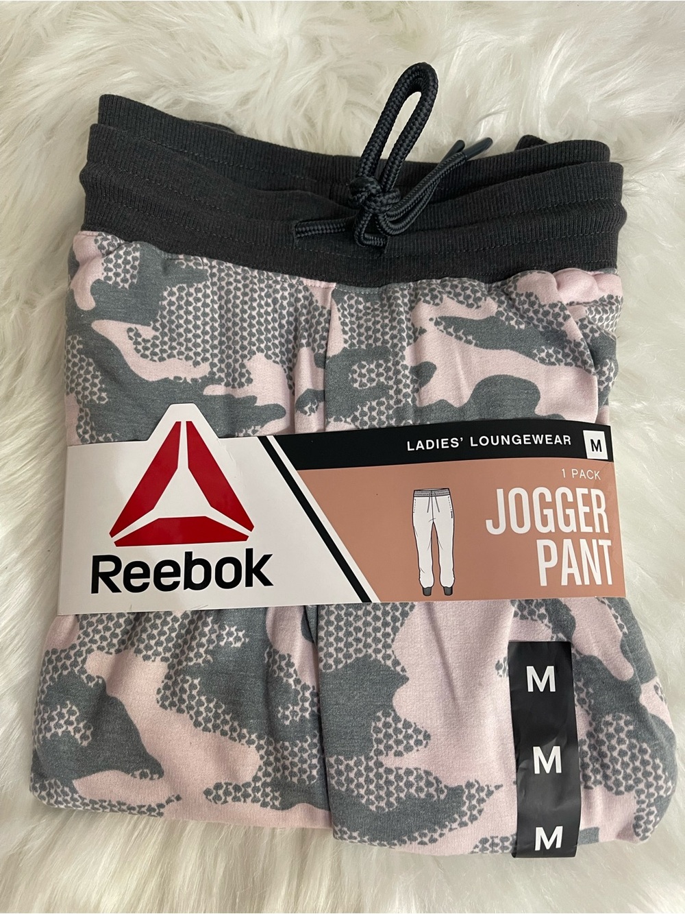 Reebok Pink & Gray Camo Ladies' Jogger Pants